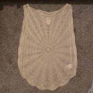 Winter white crocheted blouse from Anthropologie XS